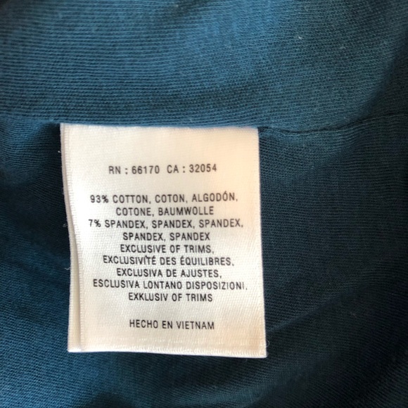 ANTHROPOLOGIE DELETTA Short Bell Sleeved Teal Top - Picture 5 of 8